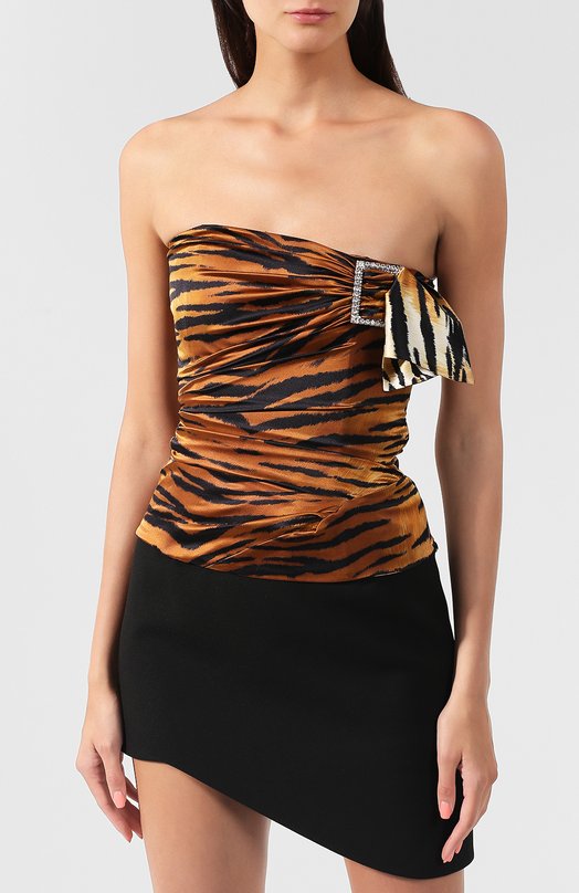 Шелковый топ Alexandre Vauthier Разноцветный, фото 3