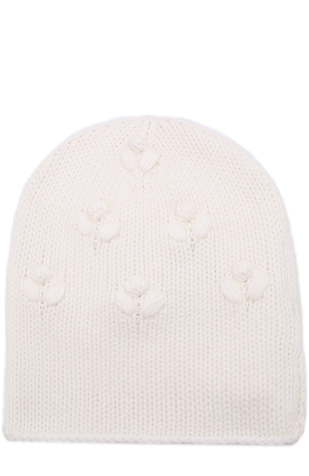 Кашемировая шапка фактурной вязки с бусинами LORO PIANA, арт. FAG4382, фото 2