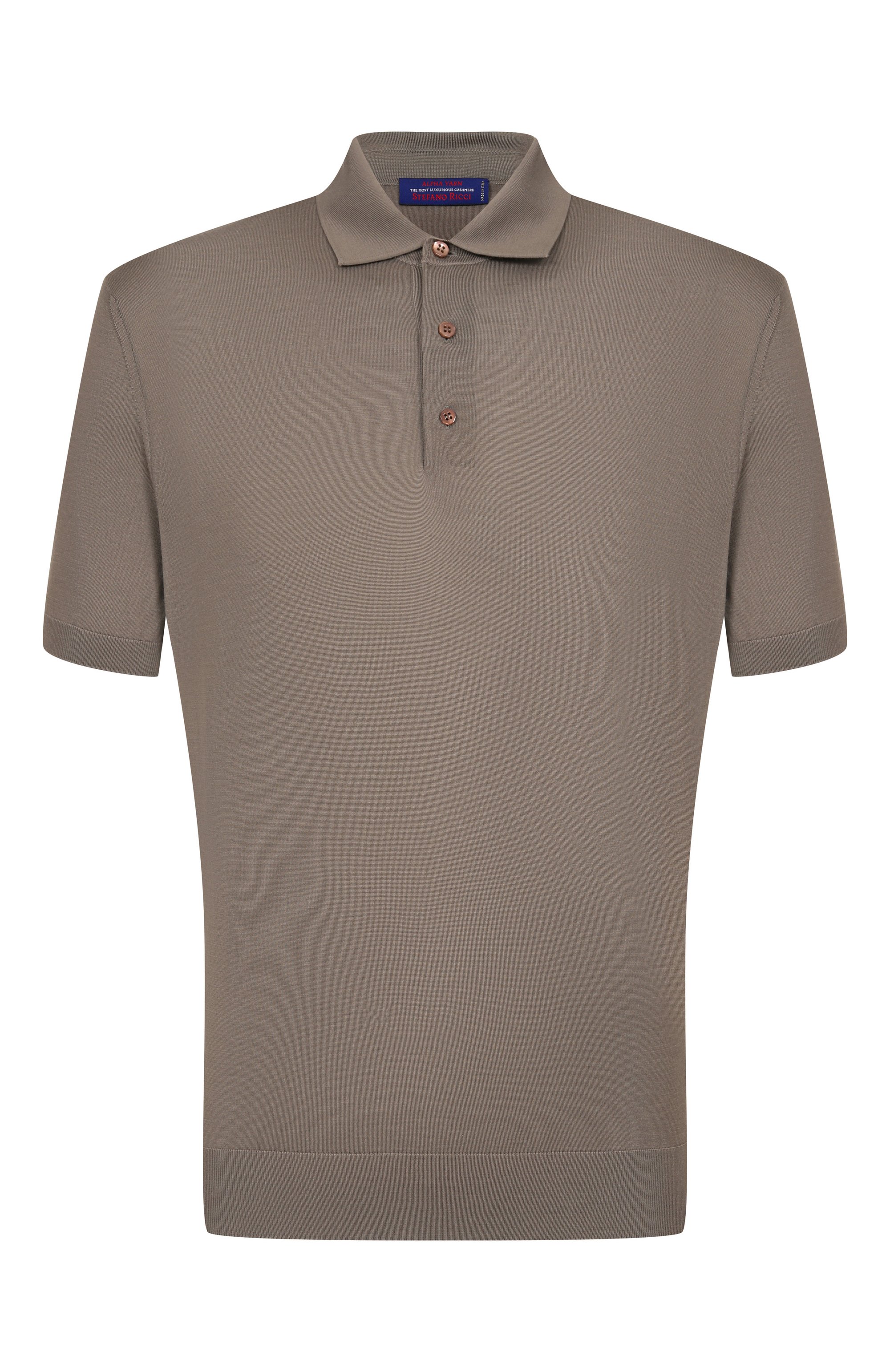 Поло из кашемира и шерсти STEFANO RICCI хаки цвета по цене 172000 руб., арт. W505506P13/W26150, фото 1 Поло из кашемира и шерсти STEFANO RICCI, арт. W505506P13/W26150, фото 1