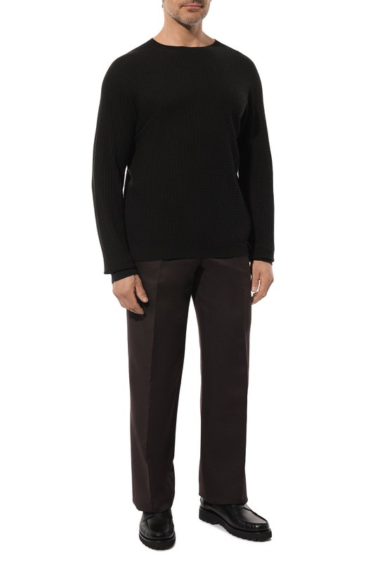 Джемпер из хлопка и кашемира Giorgio Armani 6RSMB6/SMA6Z Чёрный  6RSMB6/SMA6Z Фото 2
