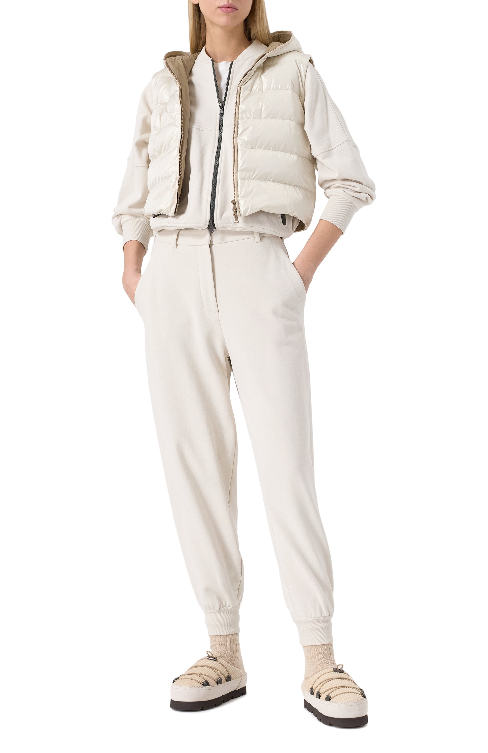 Хлопковые джоггеры BRUNELLO CUCINELLI, арт. MN05NVC399, фото 2