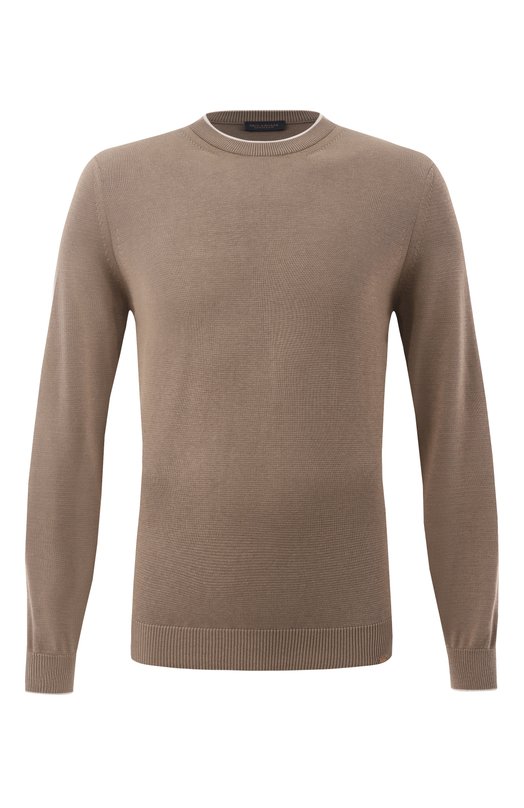 Джемпер из шелка и хлопка Paul&Shark 25411509 Коричневый 25411509