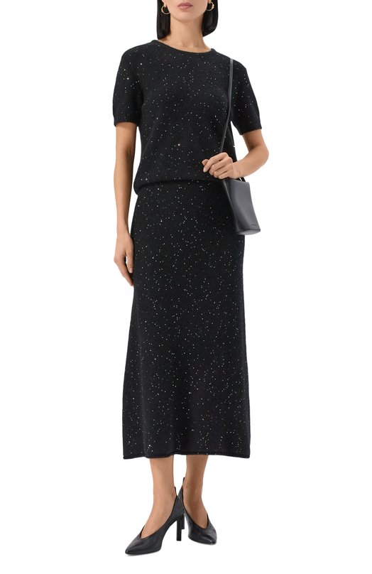 Юбка из кашемира и хлопка Addicted MK015 SEQ-1 Чёрный  MK015 SEQ-1 Фото 2