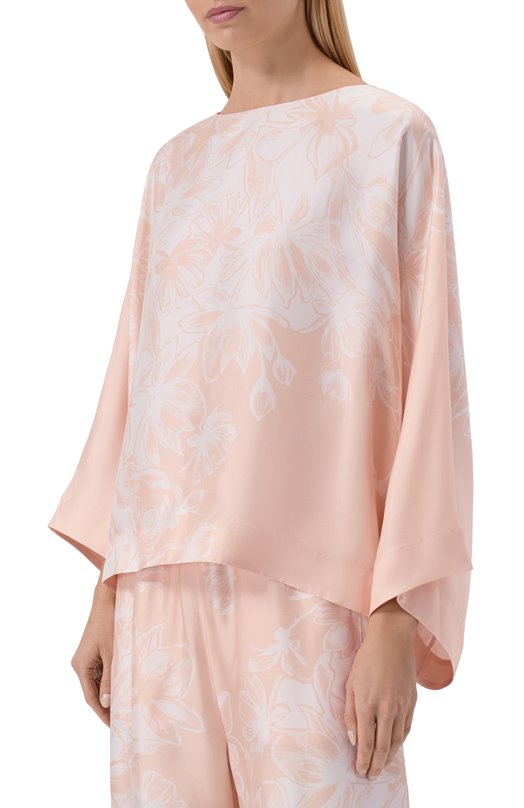 Шелковая блузка Agnona TT1106E/S4068E Розовый  TT1106E/S4068E Фото 3