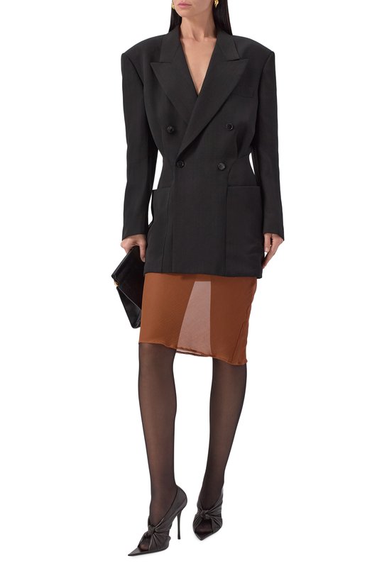 Кожаные босоножки Malika 110 Saint Laurent 827671/AADF0 Коричневый  827671/AADF0 Фото 2