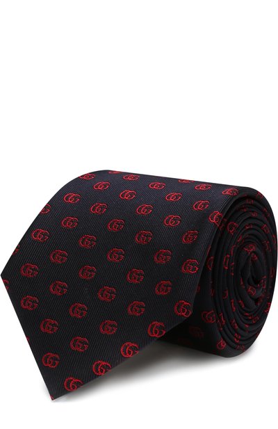 Мужской шелковый галстук с принтом GUCCI, арт. 444421/4E002