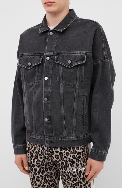 Джинсовая куртка PALM ANGELS черного цвета по цене 62700 руб., арт. PMYE006E20DEN0021001, фото 3 Джинсовая куртка PALM ANGELS, арт. PMYE006E20DEN0021001, фото 3