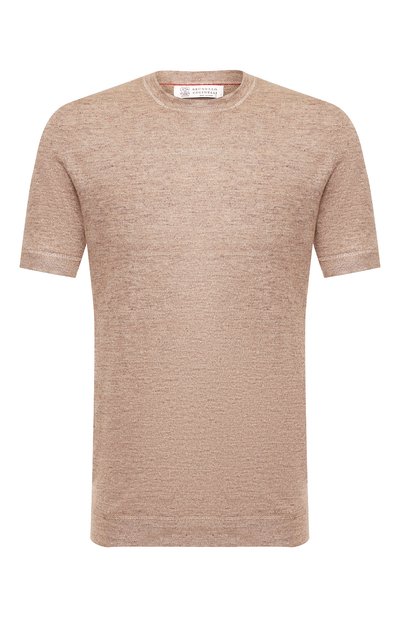 Футболка изо льна и хлопка BRUNELLO CUCINELLI, арт. M2L12620, фото 1
