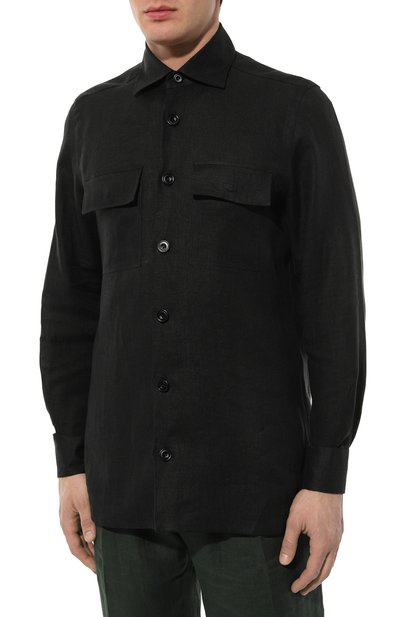 Льняная рубашка KITON, арт. UMC016H08838, фото 3