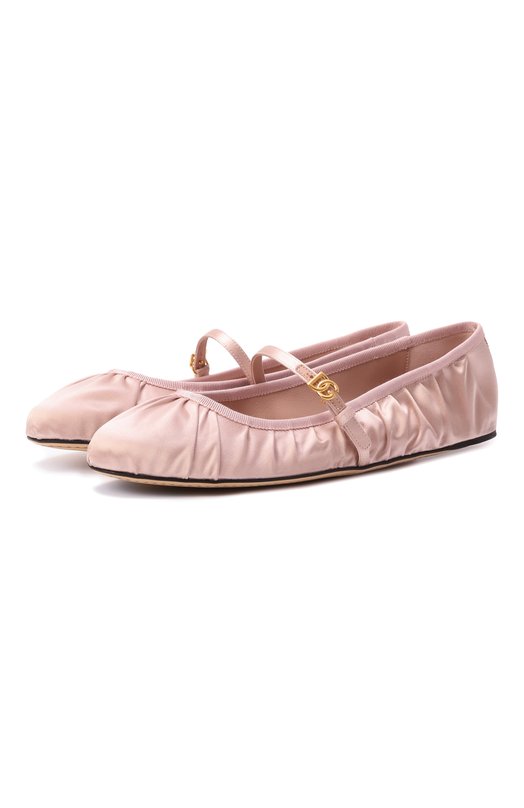 Текстильные балетки Vally Dolce & Gabbana CB0257/AD160 Розовый CB0257/AD160