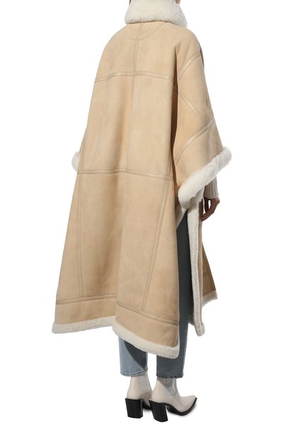 Дубленка из овчины CHLOÉ светло-бежевого цвета по цене 976000 руб., арт. CHC21WCM01201, фото 4 Дубленка из овчины CHLOÉ, арт. CHC21WCM01201, фото 4