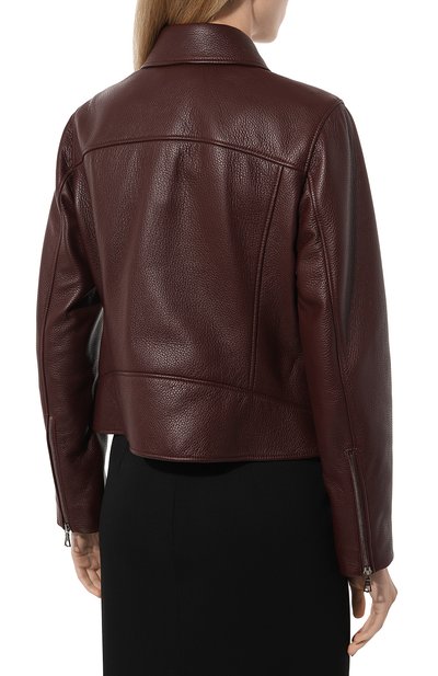 Кожаная куртка MASLOV бордового цвета по цене 187000 руб., арт. K09, фото 4 Кожаная куртка MASLOV, арт. K09, фото 4