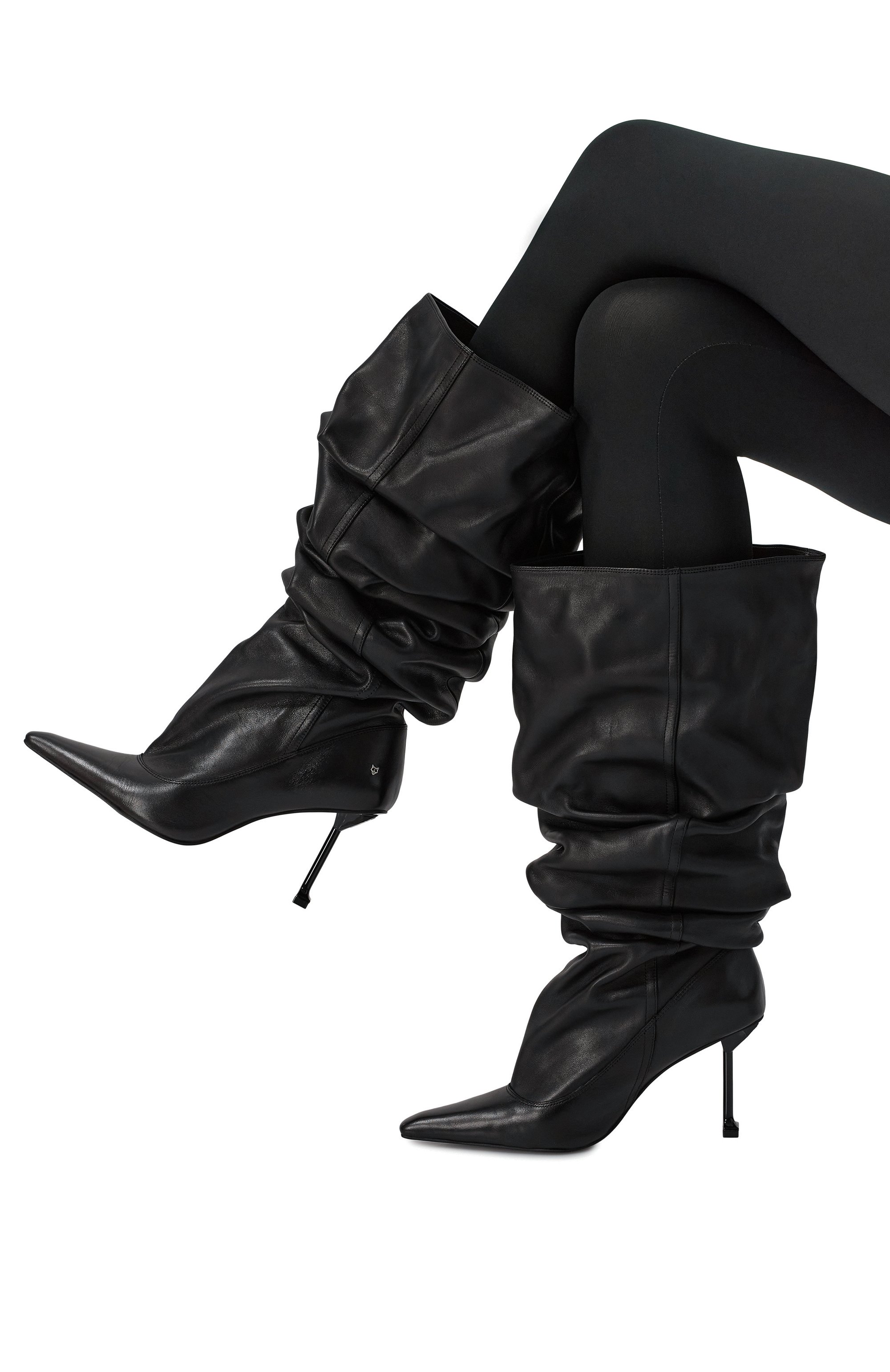 Кожаные сапоги vern 90 NAKED WOLFE черного цвета по цене 75000 руб., арт. VERN/PLT, фото 2 Кожаные сапоги vern 90 NAKED WOLFE, арт. VERN/PLT, фото 2