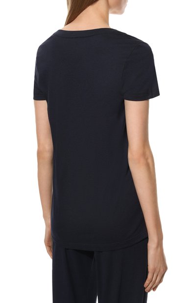 Футболка HANRO темно-синего цвета по цене 10310 руб., арт. 077876., фото 4 Футболка HANRO, арт. 077876., фото 4