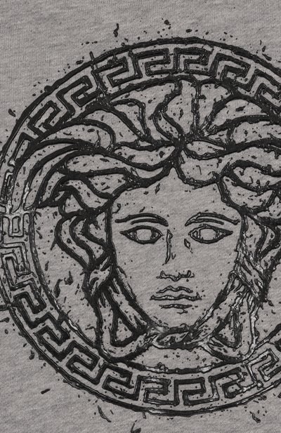 Хлопковое худи VERSACE, арт. 1018333/1A13053/8A-14A, фото 3