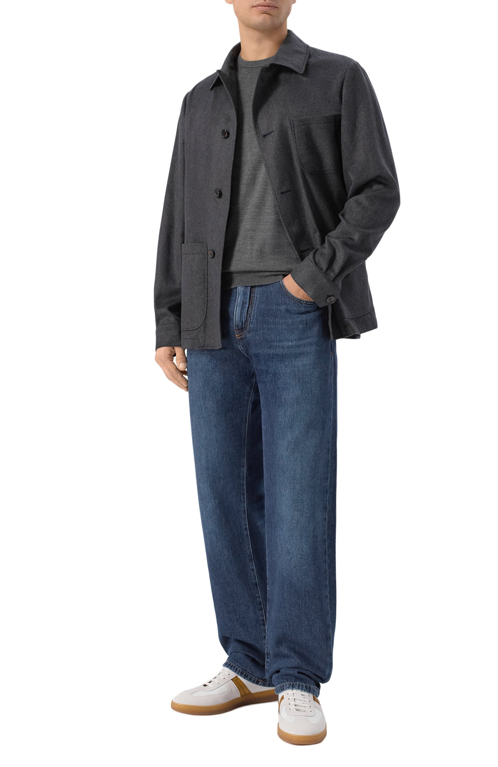 Шерстяной джемпер CORNELIANI темно-серого цвета по цене 63650 руб., арт. 28M525/2A25126, фото 2 Шерстяной джемпер CORNELIANI, арт. 28M525/2A25126, фото 2