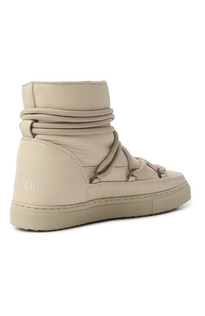 Кожаные полусапоги INUIKII кремового цвета по цене 36850 руб., арт. 75202-087, фото 5 Кожаные полусапоги INUIKII, арт. 75202-087, фото 5