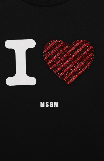Хлопковая футболка MSGM KIDS, арт. F4MSJGTH143, фото 3