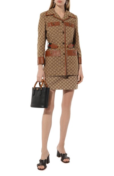 Хлопковая юбка GUCCI бежевого цвета по цене 184000 руб., арт. 743867/Z8AV6, фото 2 Хлопковая юбка GUCCI, арт. 743867/Z8AV6, фото 2