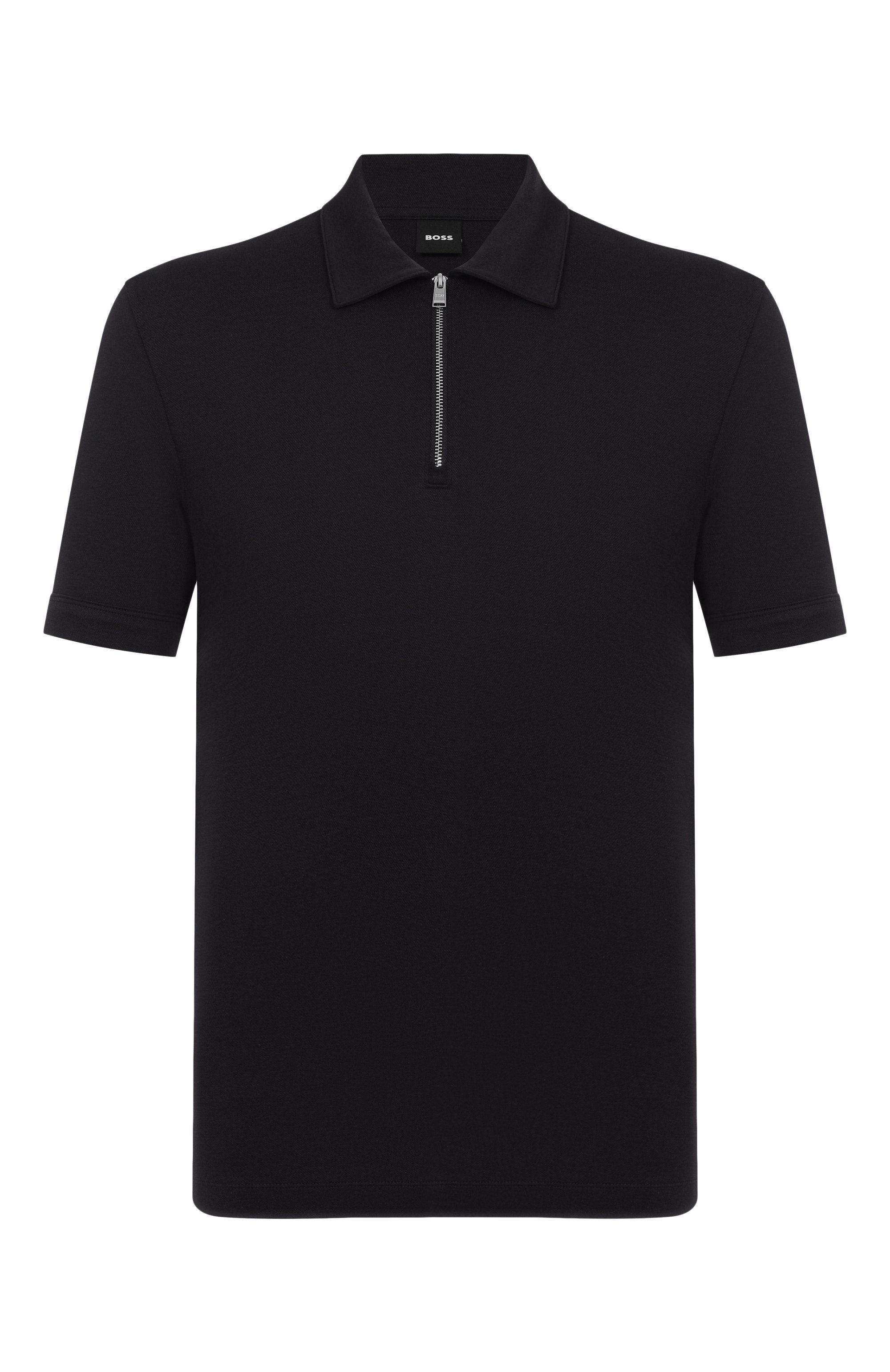 Поло из лиоцелла и хлопка BOSS черного цвета по цене 19950 руб., арт. 50544091, фото 1 Поло из лиоцелла и хлопка BOSS, арт. 50544091, фото 1