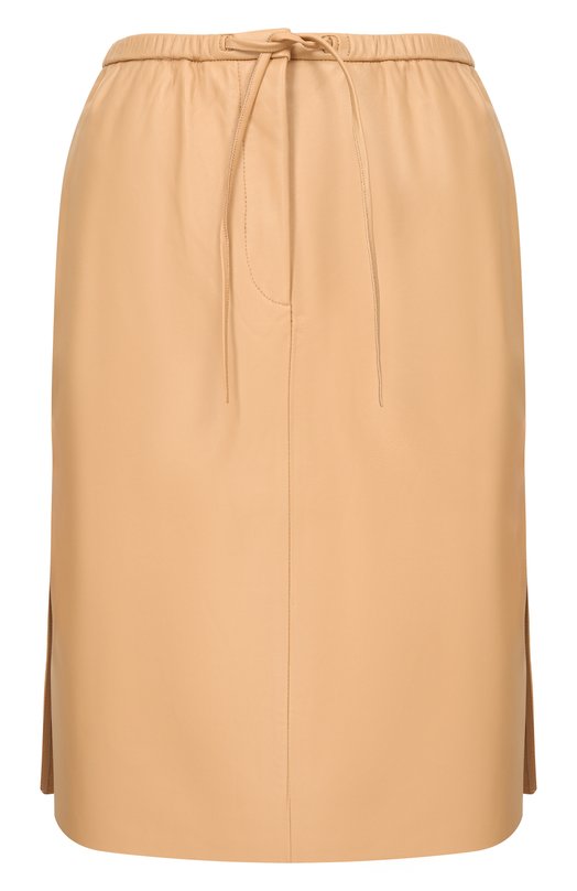 Кожаная юбка 12 STOREEZ 136339 Бежевый 136339