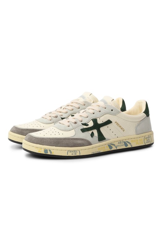 Кожаные кеды BSKT Clay Premiata BSKT CLAY/VAR 7623 Кремовый BSKT CLAY/VAR 7623