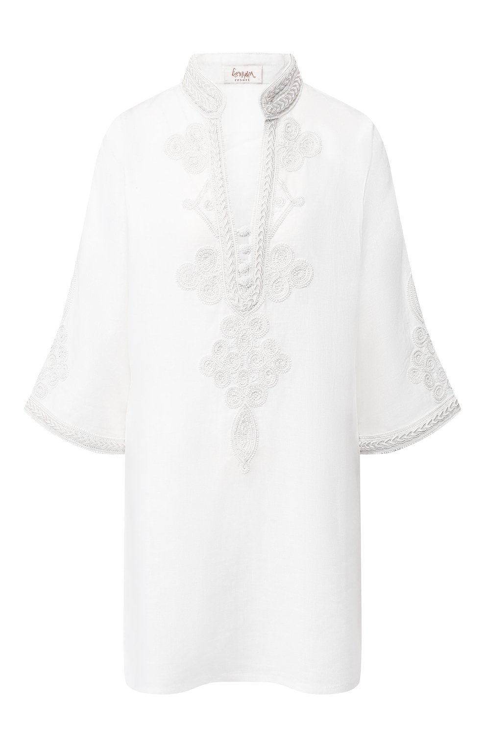 Льняная туника ESMERALDA RESORT белого цвета по цене 89950 руб., арт. KURTA SEA BAMB00 DESIGN, фото 1 Льняная туника ESMERALDA RESORT, арт. KURTA SEA BAMB00 DESIGN, фото 1