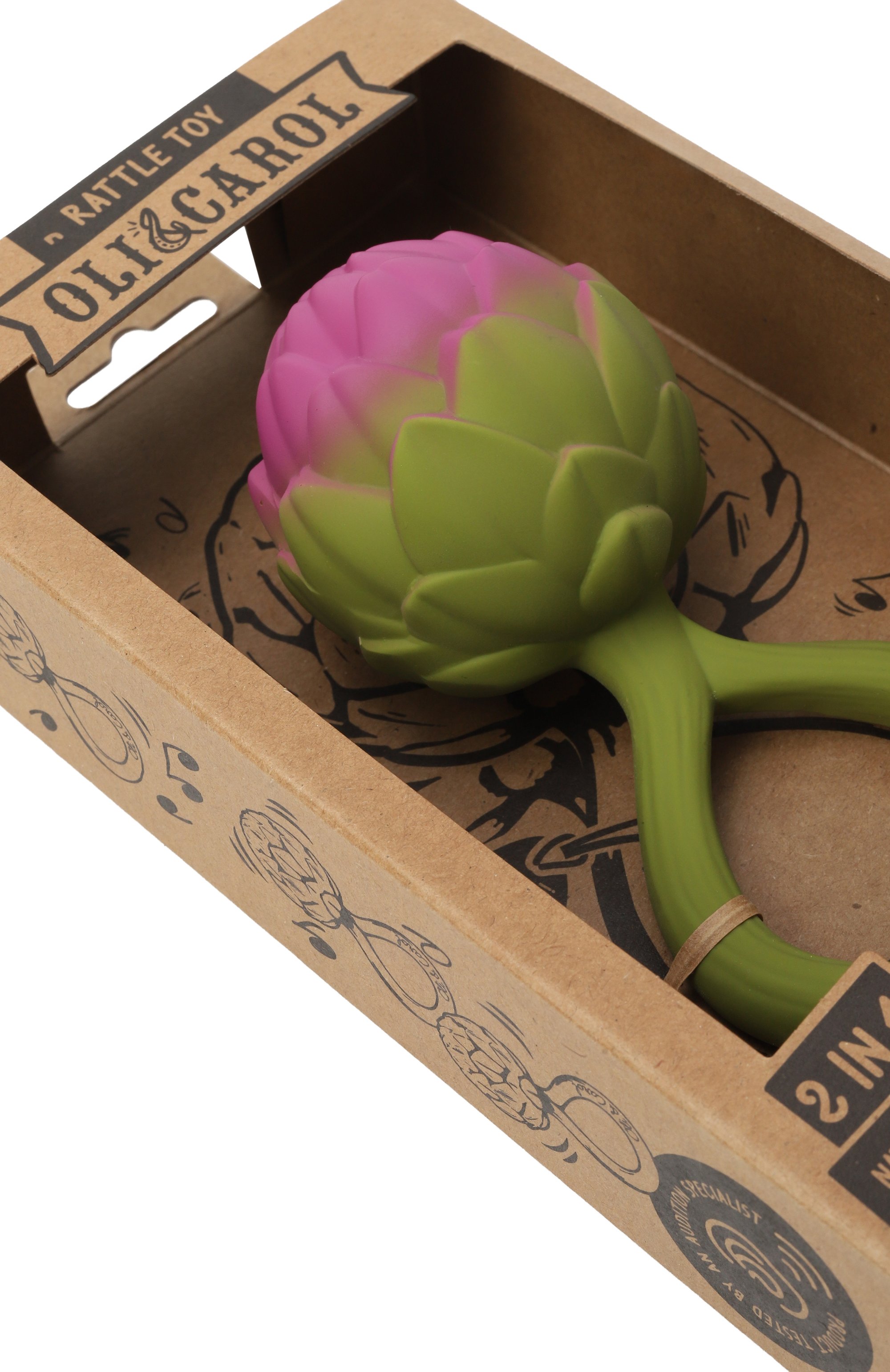 Погремушка-прорезыватель artichoke OLI&CAROL, арт. L-RATTLE-ARTICHOKE, фото 2