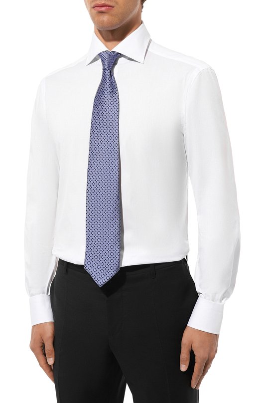 Хлопковая сорочка Kiton UCIH0909501 Белый  UCIH0909501 Фото 3