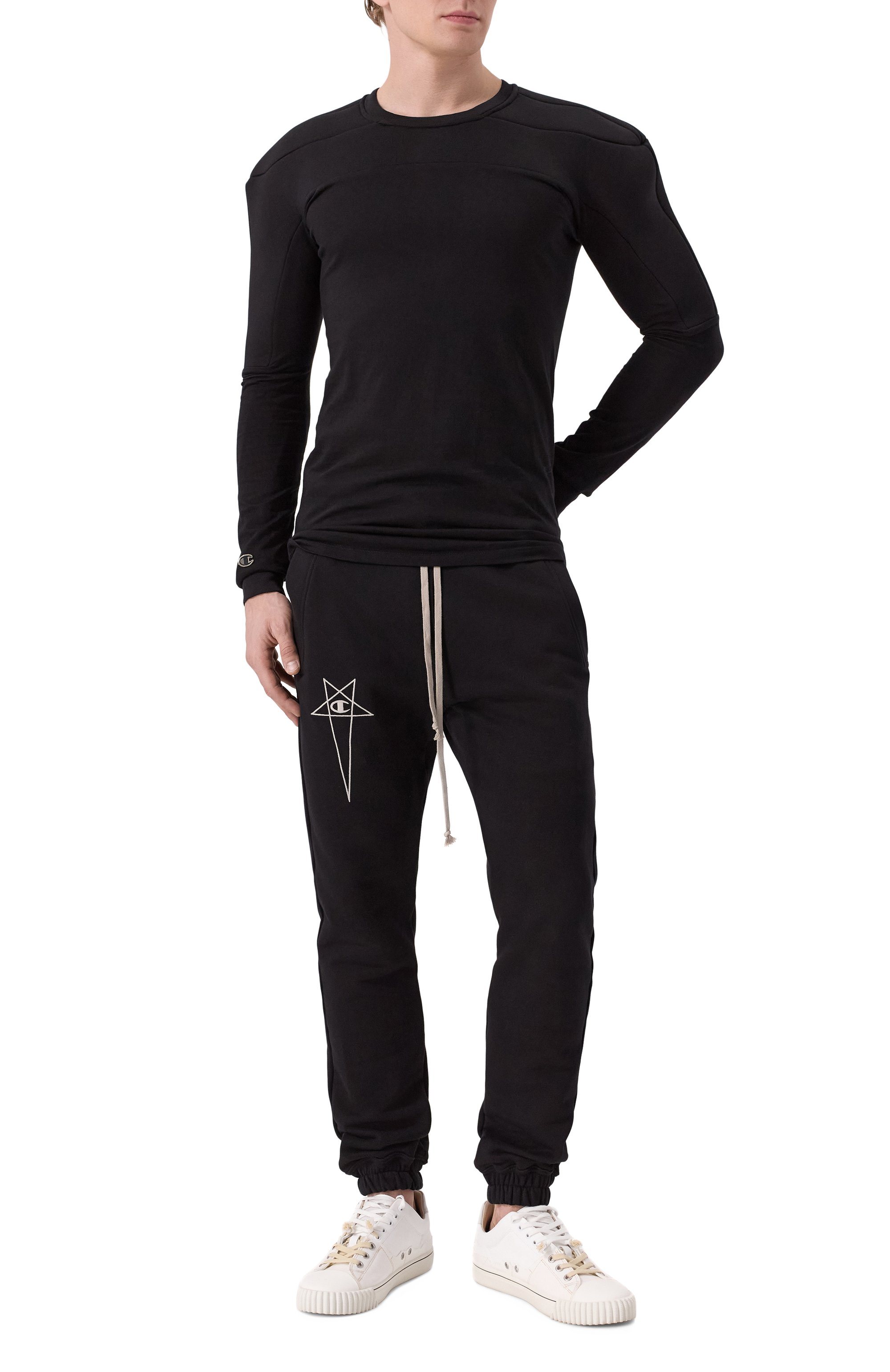 Хлопковый лонгслив rick owens x champion RICK OWENS, арт. CM01E1707/CHJG, фото 2