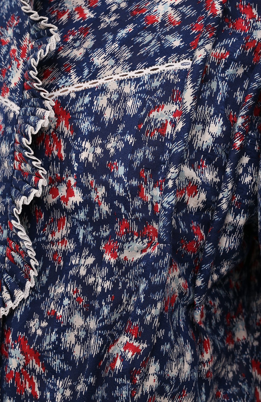 Хлопковая блузка ISABEL MARANT ETOILE темно-синего цвета по цене 39950 руб., арт. HT2123-21A024E/DARYA, фото 5 Хлопковая блузка ISABEL MARANT ETOILE, арт. HT2123-21A024E/DARYA, фото 5