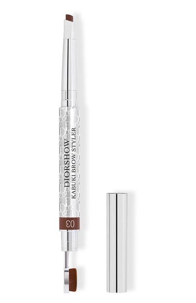 Женский карандаш для бровей с кистью кабуки diorshow kabuki brow styler, оттенок 03 каштановый (0.29g) DIOR, арт. C021300003