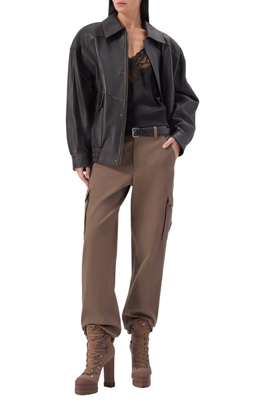 Кожаные ботильоны Nancy Casadei 1R538A1201/N0MAD Коричневый  1R538A1201/N0MAD Фото 3