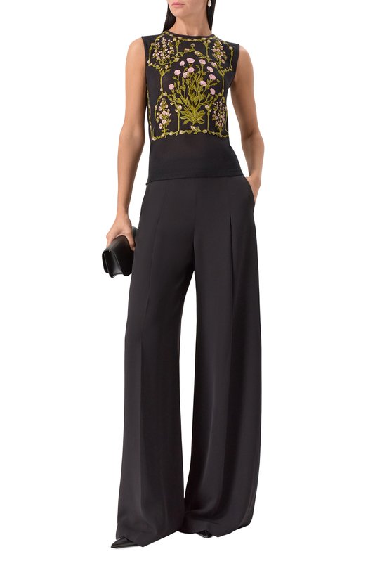 Топ из кашемира и шелка Giambattista Valli 25FWPVCM0M14/02CAS Чёрный  25FWPVCM0M14/02CAS Фото 2