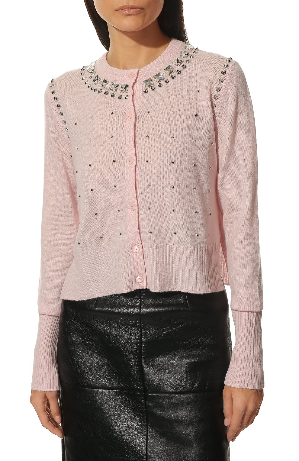 Кардиган из шерсти и кашемира MIU MIU, арт. MMF543-1Z4A-F0AL2, фото 3