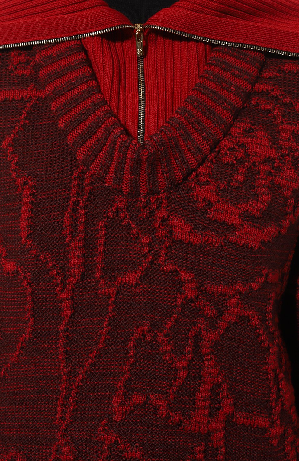 Шерстяной свитер AND THE BRAND красного цвета по цене 83720 руб., арт. W24-JM019-0702-669, фото 5 Шерстяной свитер AND THE BRAND, арт. W24-JM019-0702-669, фото 5