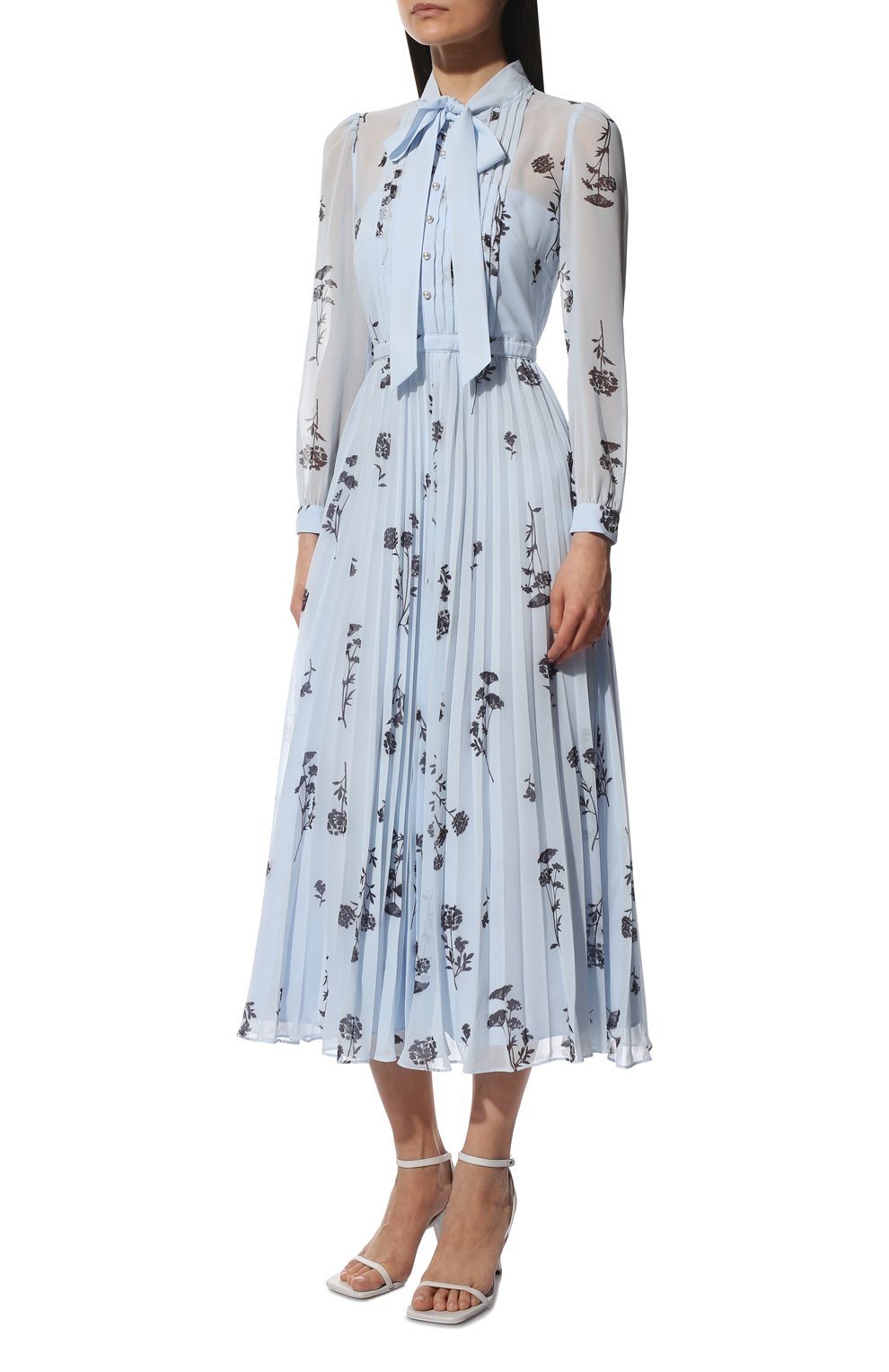 Платье SELF-PORTRAIT голубого цвета по цене 55800 руб., арт. SS22-045C, фото 3 Платье SELF-PORTRAIT, арт. SS22-045C, фото 3