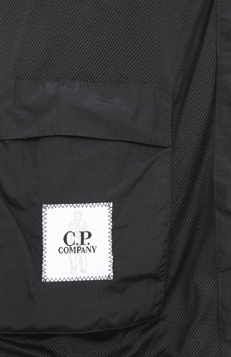 Мужская куртка-рубашка C.P. COMPANY темно-синего цвета, арт. 18CM0S095A005904G | Фото 7 (Материал подклада: Синтетический материал; Рукава: Длинные; Длина (верхняя одежда): Короткие; Материал внешний: Синтетический материал; Мужское Кросс-КТ: Куртка-рубашка; Кросс-КТ: Легкие; Стили: Кэжуэл)