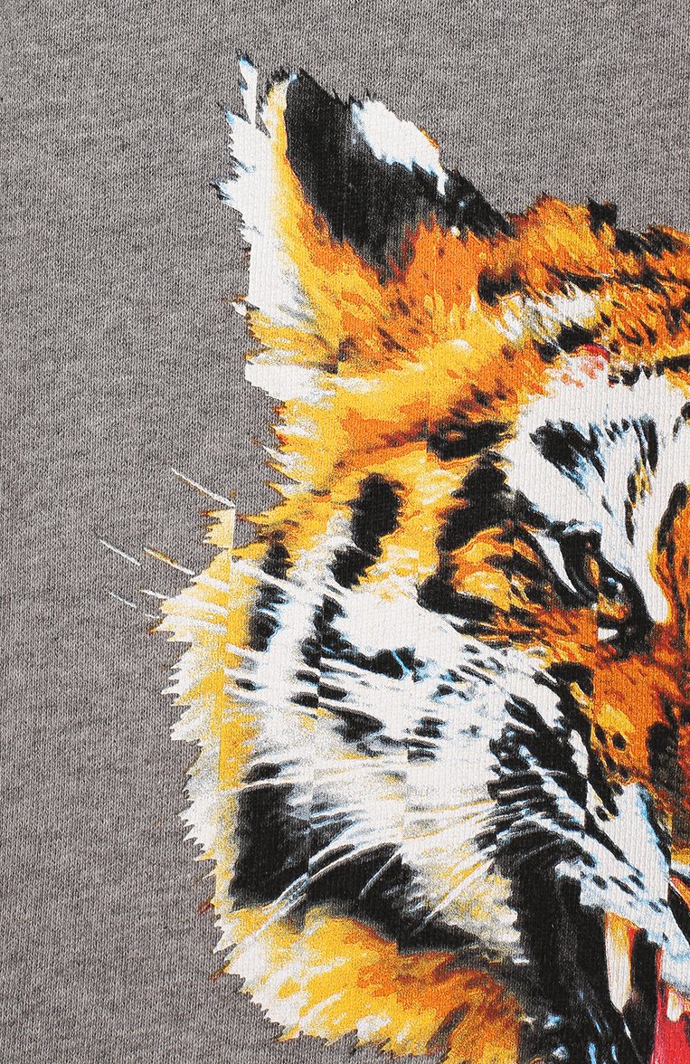 Детские хлопковые шорты MARCELO BURLON KIDS OF MILAN серого цвета, арт. B/MB/3205/0020 | Фото 3 (Материал внешний: Хлопок; Статус проверки: Проверена категория; Мальчики Кросс-КТ: Шорты-одежда; Нос: Не проставлено)