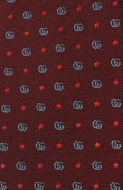 Шелковый галстук GUCCI бордового цвета по цене 28800 руб., арт. 672466 4E002, фото 4 Шелковый галстук GUCCI, арт. 672466 4E002, фото 4
