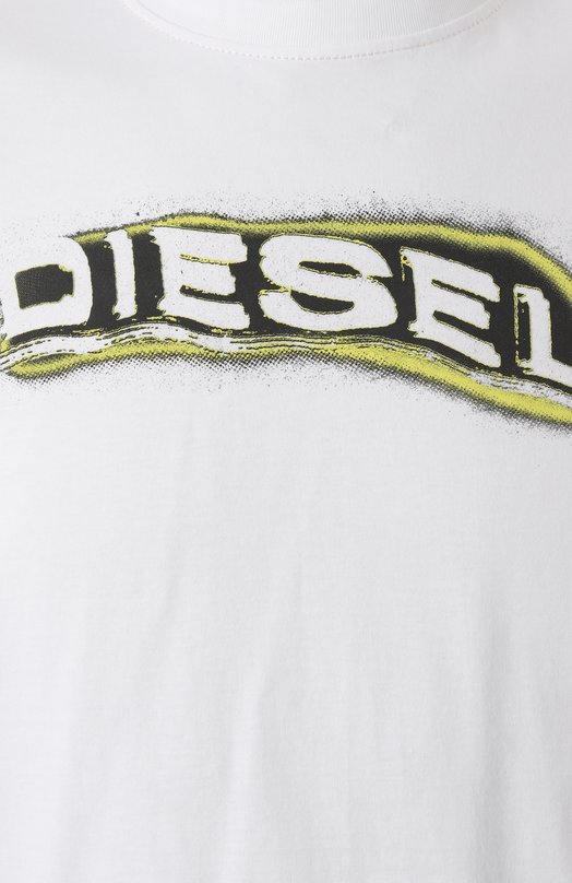 Хлопковая футболка Diesel A16397/0GRAI Белый  A16397/0GRAI Фото 6