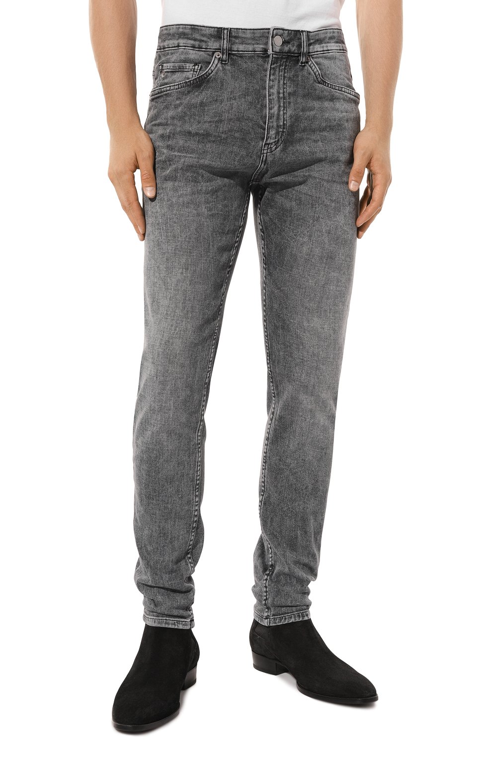 Джинсы BOSS серого цвета по цене 19800 руб., арт. 50496357, фото 3 Джинсы BOSS, арт. 50496357, фото 3