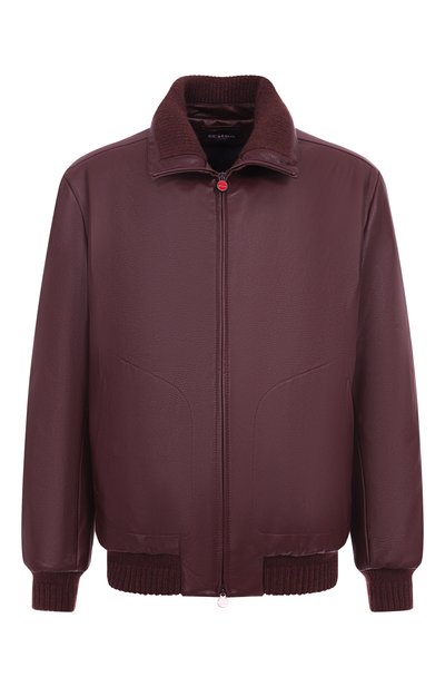 Мужской кожаный бомбер KITON, арт. UW2239V0411H16