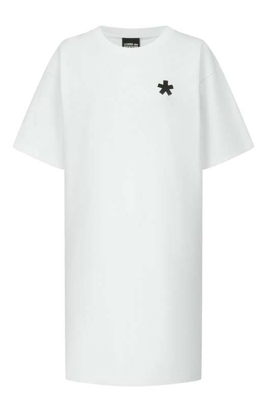 Хлопковое платье Comme des Fuckdown CFABW01574 Белый CFABW01574