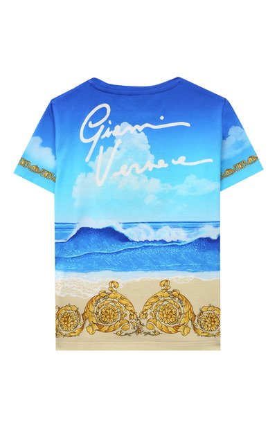 Хлопковая футболка VERSACE, арт. 1000129/1A00192/4A-6A, фото 2