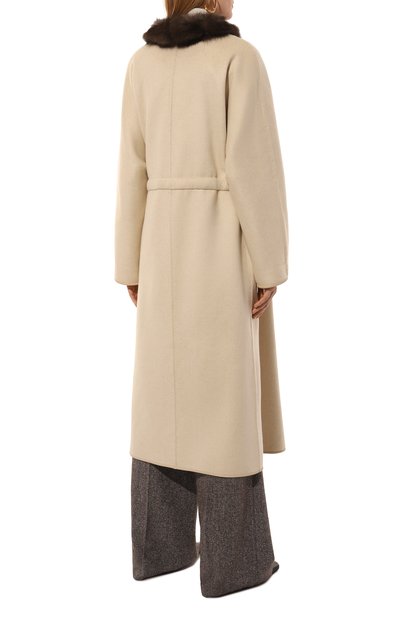 Кашемировое пальто с отделкой из меха соболя SABLEFUR, арт. 72213-SB-11, фото 4