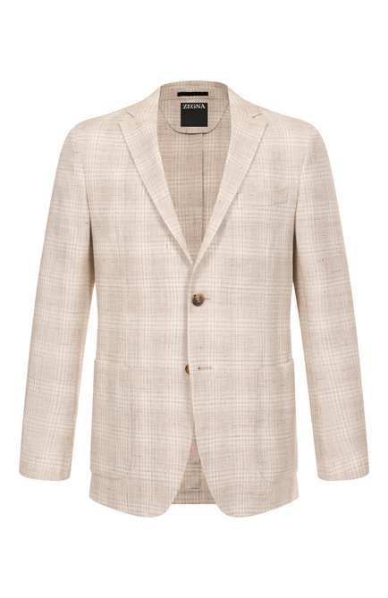 Мужской пиджак изо льна и хлопка ZEGNA, арт. 1D7SG0/976704A9