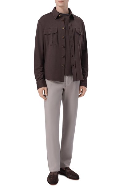 Рубашка из хлопка и шелка BRIONI, арт. UJRE0L/PD602, фото 2