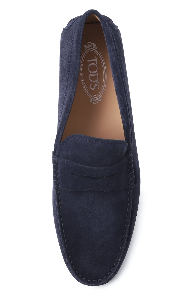 Мужские замшевые мокасины city gommino TOD’S темно-синего цвета, арт. XXM42C00640RE0 | Фото 6 (Материал внутренний: Натуральная кожа; Нос: Не проставлено; Материал внешний: Натуральная кожа, Замша; Стили: Кэжуэл)