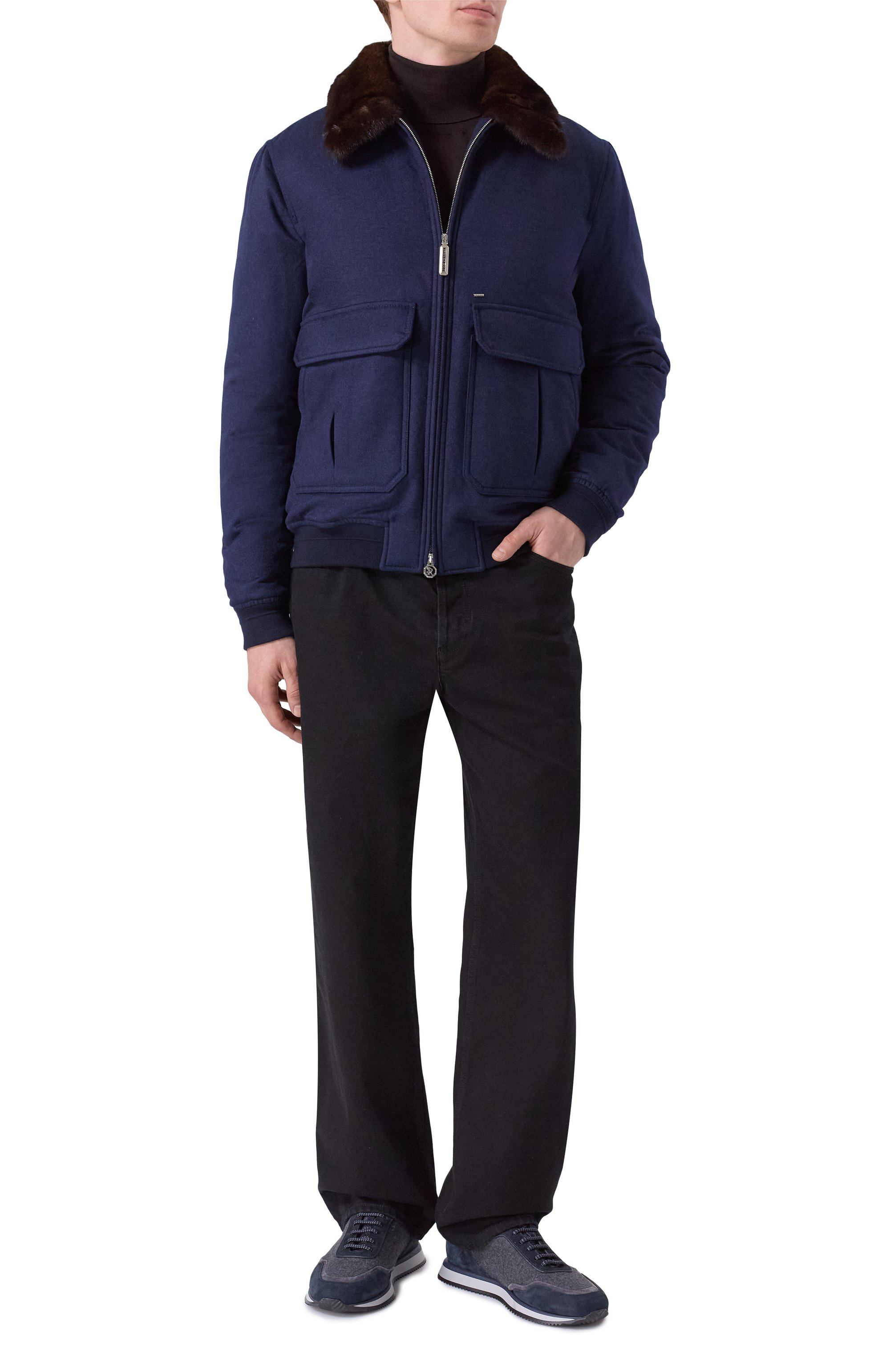 Кашемировый бомбер с воротником из норки STEFANO RICCI, арт. MZJ5300020/C069HC, фото 2